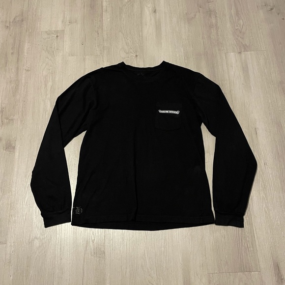 Chrome Hearts USA Black Long Sleeve Front Pocket T Shirt - Picture 7 of 7